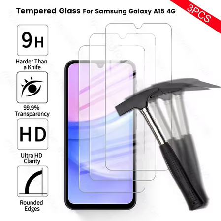 Drei Stück gehärtetes Glas für Samsung Galaxy (A Serie)