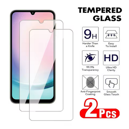 Zwei Stück gehärtetes Glas für die Samsung Galaxy A Serie