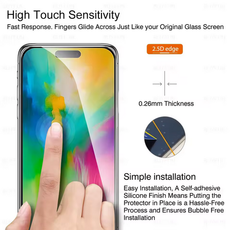 Hartglas für Apple iPhone 16, Plus, Pro, Pro Max